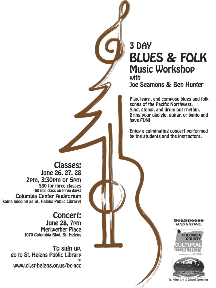 St. Helens Blues & Folk Music Workshop flyer